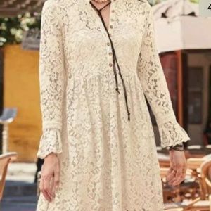 Sundance Exquisite Floral Lace Dress Large NWOT